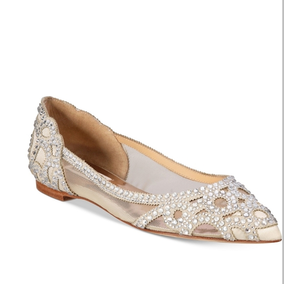 Bhldn ×Gigi Rhinestone-Embellished Pointed-Toe Flats - Picture 9 of 15